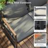imageEAST OAK 4Piece Patio Furniture Set Outdoor Patio Set wRemovable ampamp Washable Deep Seating Cushion Outside Patio Conversation Sets for Backyard 25 Upgraded Black ampamp Misty GrayCourtyardblack  Dark Grey