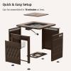 imageEAST OAK 32 Propane Fire Pit Table 50000 BTU Steel Gas FirePit for Outdoor Outside Patio Deck and Garden CSA Certified Fire Table with Magnetic Lid CoverStorage Basket and Lava Rock  BlackBrown