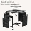 imageEAST OAK 32 Propane Fire Pit Table 50000 BTU Steel Gas FirePit for Outdoor Outside Patio Deck and Garden CSA Certified Fire Table with Magnetic Lid CoverStorage Basket and Lava Rock  BlackBlack