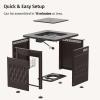 imageEAST OAK 32 Propane Fire Pit Table 50000 BTU Steel Gas FirePit for Outdoor Outside Patio Deck and Garden CSA Certified Fire Table with Magnetic Lid CoverStorage Basket and Lava Rock  BlackBlack