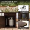 imageEAST OAK 32 Propane Fire Pit Table 50000 BTU Steel Gas FirePit for Outdoor Outside Patio Deck and Garden CSA Certified Fire Table with Magnetic Lid CoverStorage Basket and Lava Rock  BlackChocolate Coffee