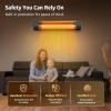 imageEAST OAK Electric Patio Heater  1500W Wall Mounted Infrared Heater for Outdoor Garage Backyard Restaurant  24H Timer IP65 Waterproof  3 Heat Levels ampamp Overheating Protection  Black