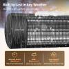 imageEAST OAK Electric Patio Heater  1500W Wall Mounted Infrared Heater for Outdoor Garage Backyard Restaurant  24H Timer IP65 Waterproof  3 Heat Levels ampamp Overheating Protection  Black
