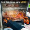 imageEAST OAK BBQ Gloves 1472 Heat Resistant Gloves Silicone NonSlip Grill Gloves for Smoker Barbecue RedRed