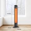 imageEAST OAK 1200W Electric Heater Under Table Electric Heater with DoubleSided Design Silent Heating IP65 Waterproof Portable Patio Heat with Handle and Protection from TipOver ampamp OverheatingBlack