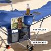 imageEast Oak Camping Folding Chair Heavy Duty Support 500 LBS Camping Chairs for Adults 600D Oxford Lawn Chairs with Side Pocket and Cup Holder Outdoor Chairs for Sports Beach Fishing BlueBlue