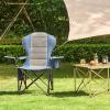 imageEast Oak Camping Folding Chair Heavy Duty Support 500 LBS Camping Chairs for Adults 600D Oxford Lawn Chairs with Side Pocket and Cup Holder Outdoor Chairs for Sports Beach Fishing BlueGrey