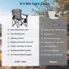 imageEast Oak Camping Folding Chair Heavy Duty Support 500 LBS Camping Chairs for Adults 600D Oxford Lawn Chairs with Side Pocket and Cup Holder Outdoor Chairs for Sports Beach Fishing BlueDeep Grey