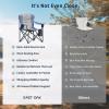 imageEast Oak Camping Folding Chair Heavy Duty Support 500 LBS Camping Chairs for Adults 600D Oxford Lawn Chairs with Side Pocket and Cup Holder Outdoor Chairs for Sports Beach Fishing BlueGrey