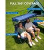 imageEast Oak Camping Folding Chair Heavy Duty Support 500 LBS Camping Chairs for Adults 600D Oxford Lawn Chairs with Side Pocket and Cup Holder Outdoor Chairs for Sports Beach Fishing BlueBlue