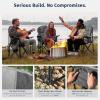 imageEast Oak Camping Folding Chair Heavy Duty Support 500 LBS Camping Chairs for Adults 600D Oxford Lawn Chairs with Side Pocket and Cup Holder Outdoor Chairs for Sports Beach Fishing BlueDeep Grey