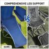 imageEast Oak Camping Folding Chair Heavy Duty Support 500 LBS Camping Chairs for Adults 600D Oxford Lawn Chairs with Side Pocket and Cup Holder Outdoor Chairs for Sports Beach Fishing BlueBlue