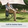 imageEast Oak Camping Folding Chair Heavy Duty Support 500 LBS Camping Chairs for Adults 600D Oxford Lawn Chairs with Side Pocket and Cup Holder Outdoor Chairs for Sports Beach Fishing BlueGrey
