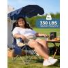 imageEast Oak Camping Folding Chair Heavy Duty Support 500 LBS Camping Chairs for Adults 600D Oxford Lawn Chairs with Side Pocket and Cup Holder Outdoor Chairs for Sports Beach Fishing BlueBlue