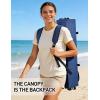 imageEast Oak Camping Folding Chair Heavy Duty Support 500 LBS Camping Chairs for Adults 600D Oxford Lawn Chairs with Side Pocket and Cup Holder Outdoor Chairs for Sports Beach Fishing BlueBlue