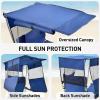 imageEast Oak Camping Folding Chair Heavy Duty Support 500 LBS Camping Chairs for Adults 600D Oxford Lawn Chairs with Side Pocket and Cup Holder Outdoor Chairs for Sports Beach Fishing BlueBlue