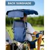 imageEast Oak Camping Folding Chair Heavy Duty Support 500 LBS Camping Chairs for Adults 600D Oxford Lawn Chairs with Side Pocket and Cup Holder Outdoor Chairs for Sports Beach Fishing BlueBlue