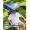 imageEast Oak Camping Folding Chair Heavy Duty Support 500 LBS Camping Chairs for Adults 600D Oxford Lawn Chairs with Side Pocket and Cup Holder Outdoor Chairs for Sports Beach Fishing BlueBlue