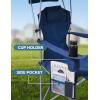 imageEast Oak Camping Folding Chair Heavy Duty Support 500 LBS Camping Chairs for Adults 600D Oxford Lawn Chairs with Side Pocket and Cup Holder Outdoor Chairs for Sports Beach Fishing BlueBlue