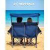 imageEast Oak Camping Folding Chair Heavy Duty Support 500 LBS Camping Chairs for Adults 600D Oxford Lawn Chairs with Side Pocket and Cup Holder Outdoor Chairs for Sports Beach Fishing BlueBlue