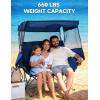 imageEast Oak Camping Folding Chair Heavy Duty Support 500 LBS Camping Chairs for Adults 600D Oxford Lawn Chairs with Side Pocket and Cup Holder Outdoor Chairs for Sports Beach Fishing BlueBlue