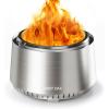 imageEast Oak Camber Smokeless Fire Pit 17 for Outdoor Patio 304 Stainless Steel Wood Burning Fireplace Portable Bonfire Pit with Poker Stand amp Removable Ash Pan for Campingstainless steel