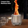 imageEast Oak Camber Smokeless Fire Pit 17 for Outdoor Patio 304 Stainless Steel Wood Burning Fireplace Portable Bonfire Pit with Poker Stand amp Removable Ash Pan for Campingstainless steel