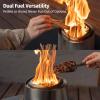 imageEast Oak Camber Smokeless Fire Pit 17 for Outdoor Patio 304 Stainless Steel Wood Burning Fireplace Portable Bonfire Pit with Poker Stand amp Removable Ash Pan for Campingstainless steel