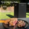 imageEAST OAK 30 Electric Smoker for Outdoors  Builtin Meat Probe Up to 6 Longer Smokes on a Single Load  Side Chip Loader for Smoking  Bigger Batches with 725 sq in Cooking Area Mist SilverBlack  Standard