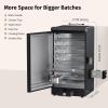 imageEAST OAK 30 Electric Smoker for Outdoors  Builtin Meat Probe Up to 6 Longer Smokes on a Single Load  Side Chip Loader for Smoking  Bigger Batches with 725 sq in Cooking Area Mist SilverNight Blue  Standard