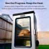imageEAST OAK 30 Electric Smoker for Outdoors  Builtin Meat Probe Up to 6 Longer Smokes on a Single Load  Side Chip Loader for Smoking  Bigger Batches with 725 sq in Cooking Area Mist SilverMist Silver  Glass Door