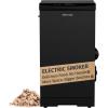 imageEAST OAK 30 Electric Smoker for Outdoors  Builtin Meat Probe Up to 6 Longer Smokes on a Single Load  Side Chip Loader for Smoking  Bigger Batches with 725 sq in Cooking Area Mist SilverBlack  Standard