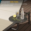 image:imageEAST OAK Textilene Outdoor Chaise Lounge Aluminum Patio Lounge Chairs with Side Table 5Positions Adjustable Lounge Chaise for Outside Recliner Chair for Pool Beach Backyard Porch Lawn